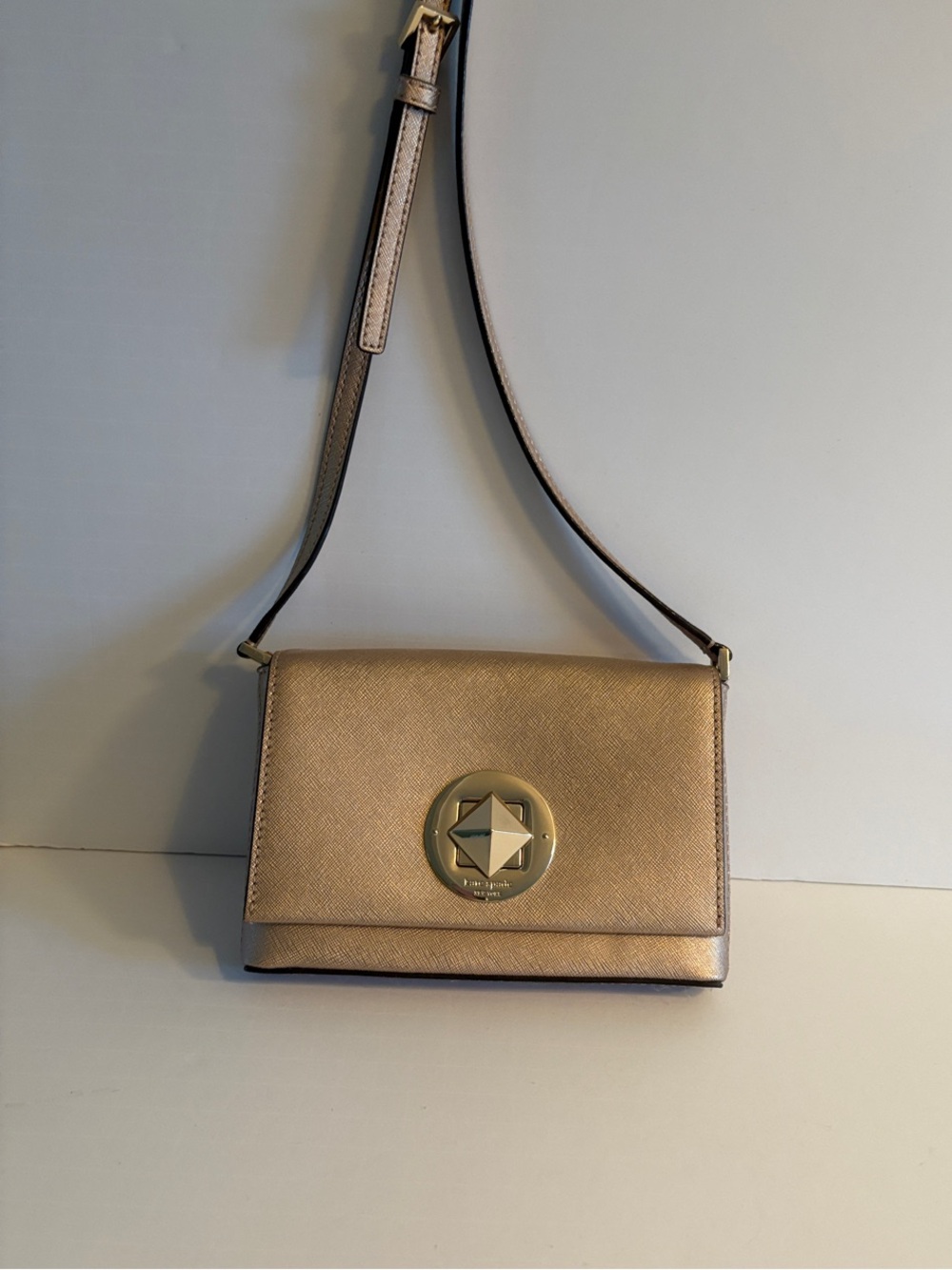 kate spade Rose Gold Crossbody with Gold-Tone Medallion